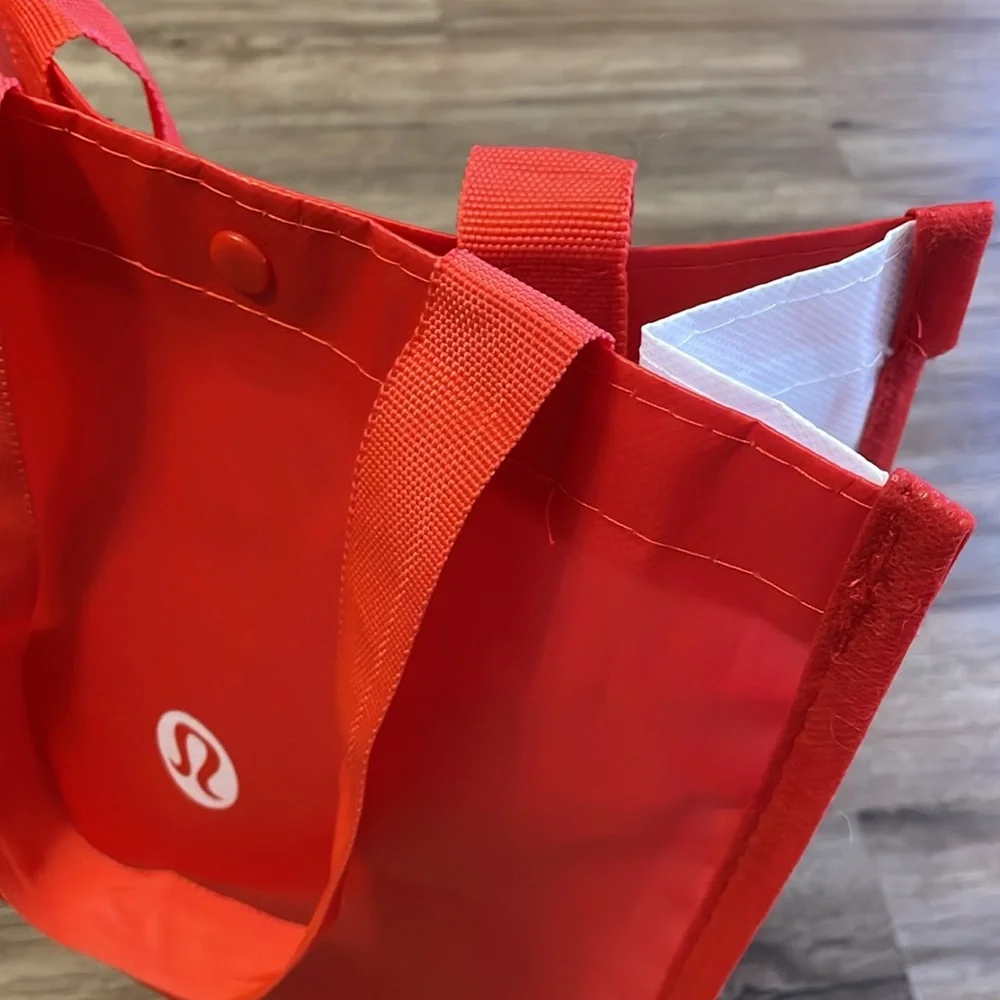 Lululemon Reusable Red & White Tote Bag